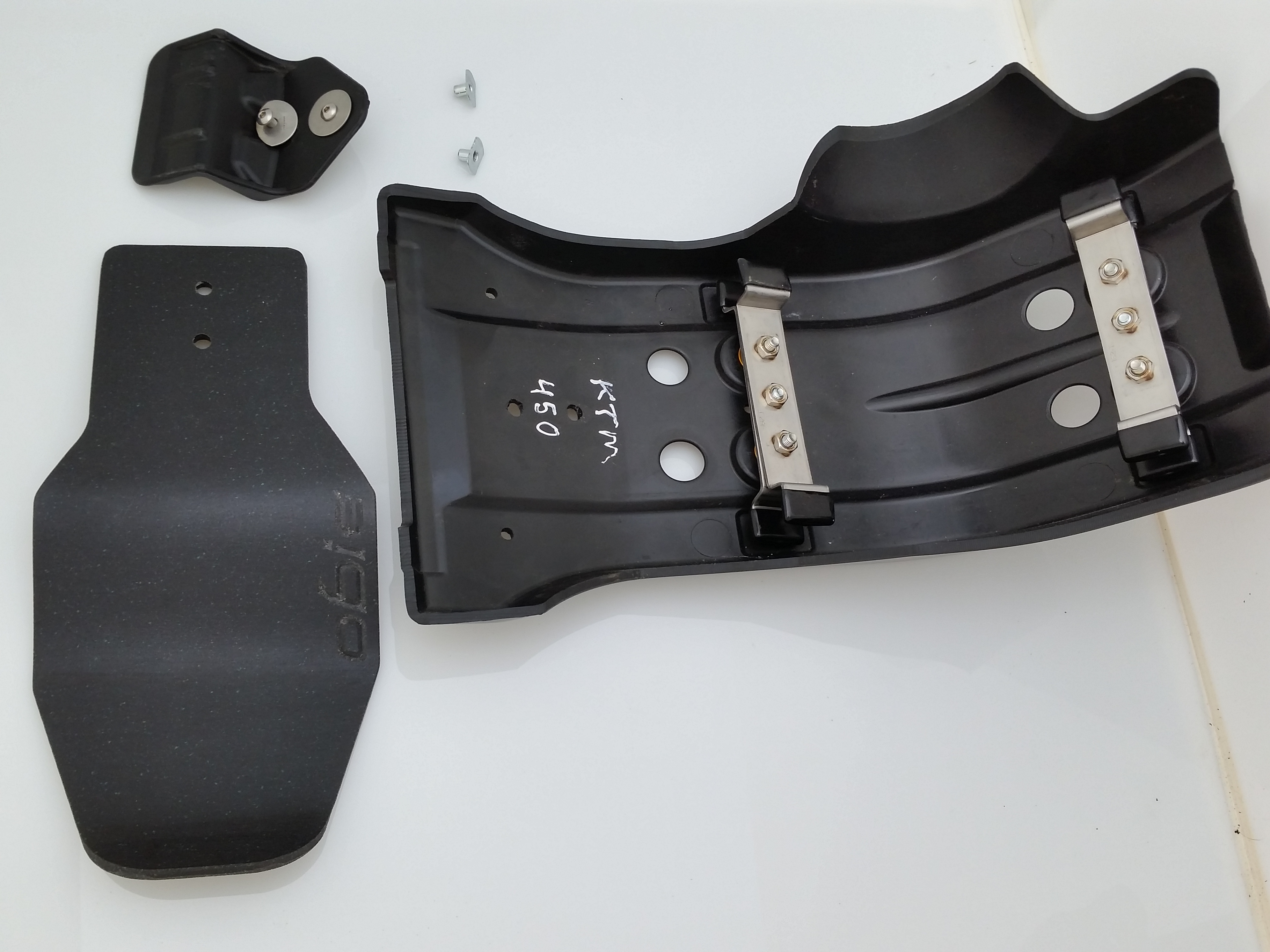Obie Linkage Guard for Enduro Engineering Aluminum Skid Plate Black for KTM 250 SX-F 2012-2015 